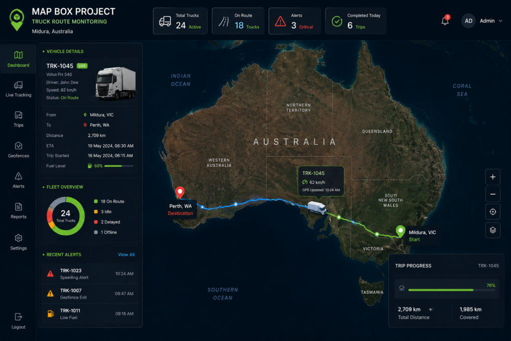 Mapbox_truck Tracking